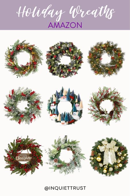 These wreaths are perfect for hanging at your door this Holiday season!
#christmasdecor #homefinds #designtips #homeinspo

#LTKhome #LTKHoliday #LTKstyletip