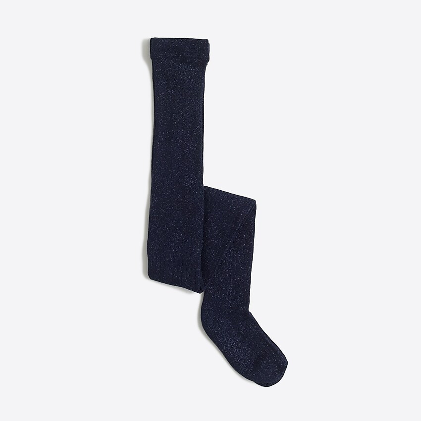 Girls' metallic ribbed tights | J.Crew Factory