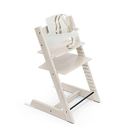 Tripp Trapp High Chair from Stokke, Whitewash - Adjustable, Convertible Chair for Children & Adults - includes Baby Set with Removable Harness for Ages 6-36 Months - Ergonomic & Classic Design | Amazon (US)