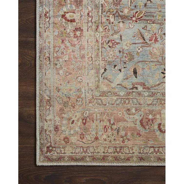 Adrian Oriental Area Rug in Ocean/Clay | Wayfair North America