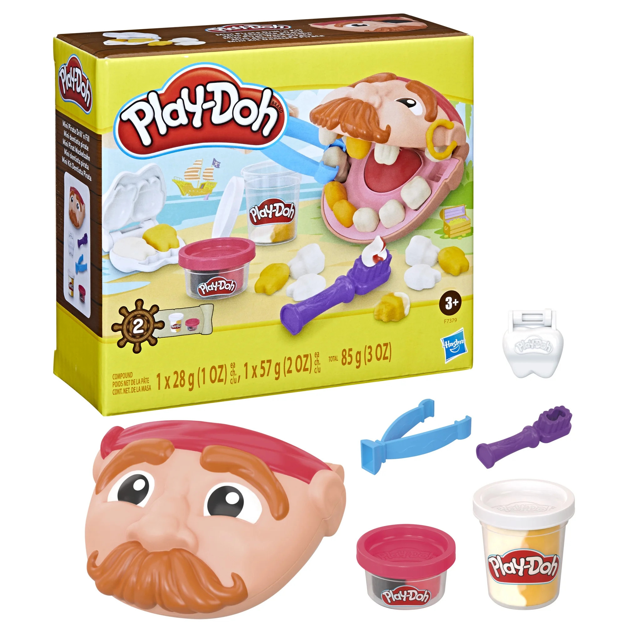 Play-Doh Mini Pirate Drill 'n Fill Dentist Toy, Pirate Toys for Kids | Walmart (US)