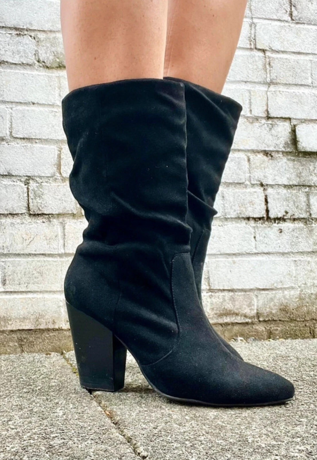 Report Vegan Suede Slouchy Mid Calf Boots, UK 7.5  | eBay | eBay UK