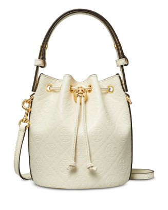 Tory Burch T Monogram Leather Mini Bucket Bag  | Bloomingdale's Handbags All Handbags & Wallets | Bloomingdale's (US)