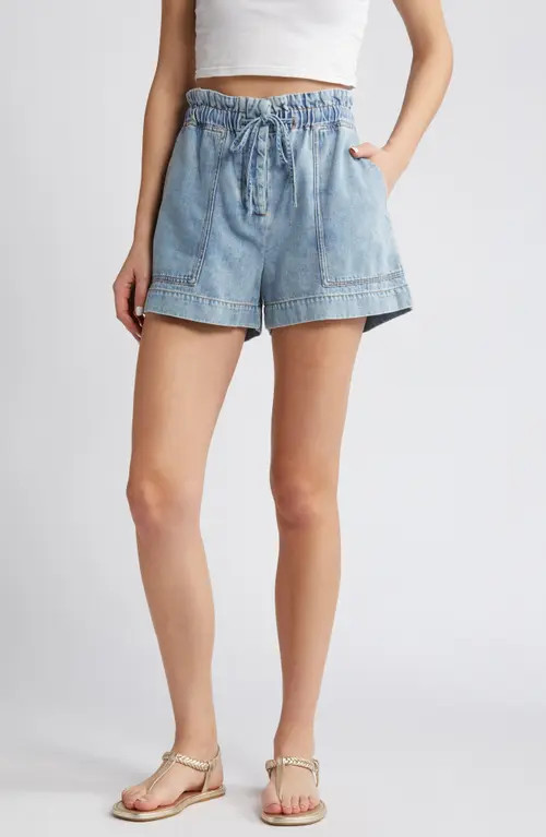 Rails Foster Paperbag Denim Shorts in Faded Indigo at Nordstrom, Size Small | Nordstrom