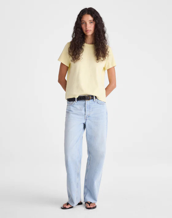 The Perfect Crewneck Tee in Allday Jersey | Madewell