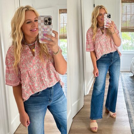 Loving this top! It is so cute for spring and summer. Also comes in blue. I’m wearing a size small - code FANCY15 for 15% off 

#LTKSeasonal #LTKstyletip #LTKfindsunder100