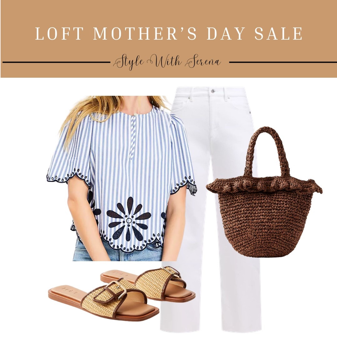 Loft Mother’s Day sale, summer fashion, eyelet blouse, white jeans, white denim, summer handbag, sandals

#LTKFindsUnder100 #LTKStyleTip #LTKSaleAlert
