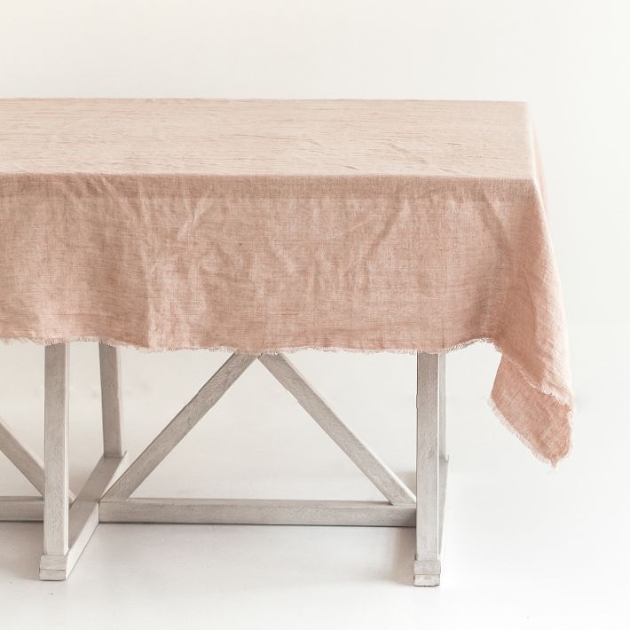 Creative Women Stone Washed Linen Tablecloth Collection | West Elm (US)
