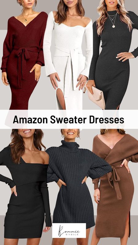 These fall sweater dresses are perfect for family photos, happy hour or for a warm, chic wedding guest outfit! These are fantastic for curvy, beautiful bodies and come in tons of color options! Fall Dress | Sweater Dress | Fall Fashion | Midsize Fashion | Curvy Fashion | Amazon Fashion

#LTKHoliday #LTKSeasonal #LTKcurves