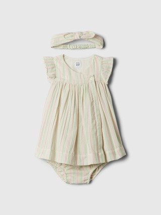 Baby Crinkle Gauze Stripe Dress Set | Gap (US)