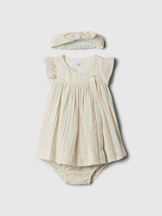 Baby Crinkle Gauze Stripe Dress Set | Gap (US)