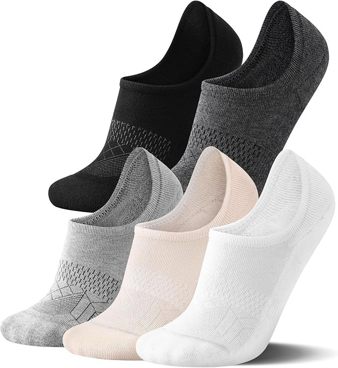 FITRELL No Show Socks Womens Cotton Cushioned Athletic Ankle Low Cut Invisible Non Slip Socks 5-8... | Amazon (US)