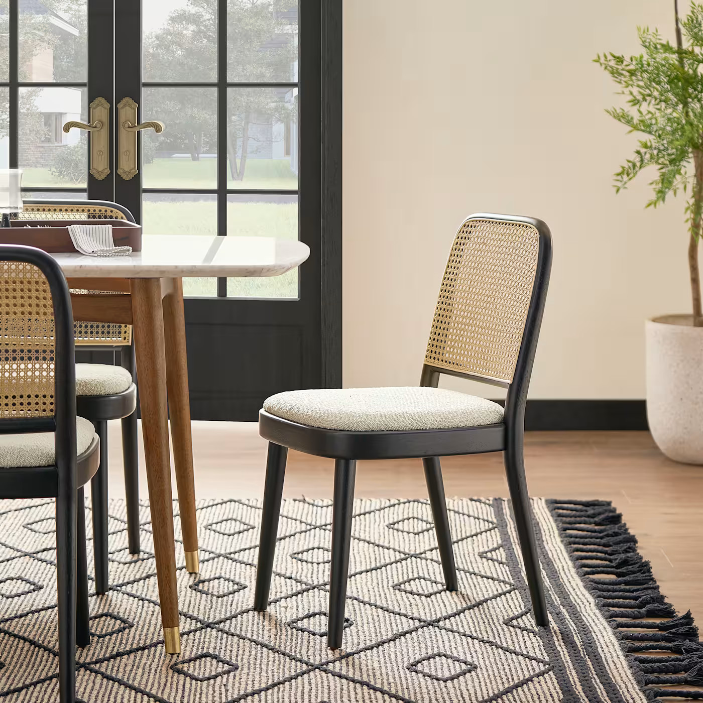 Edith Cane Chair, BlackBestseller | Castlery US