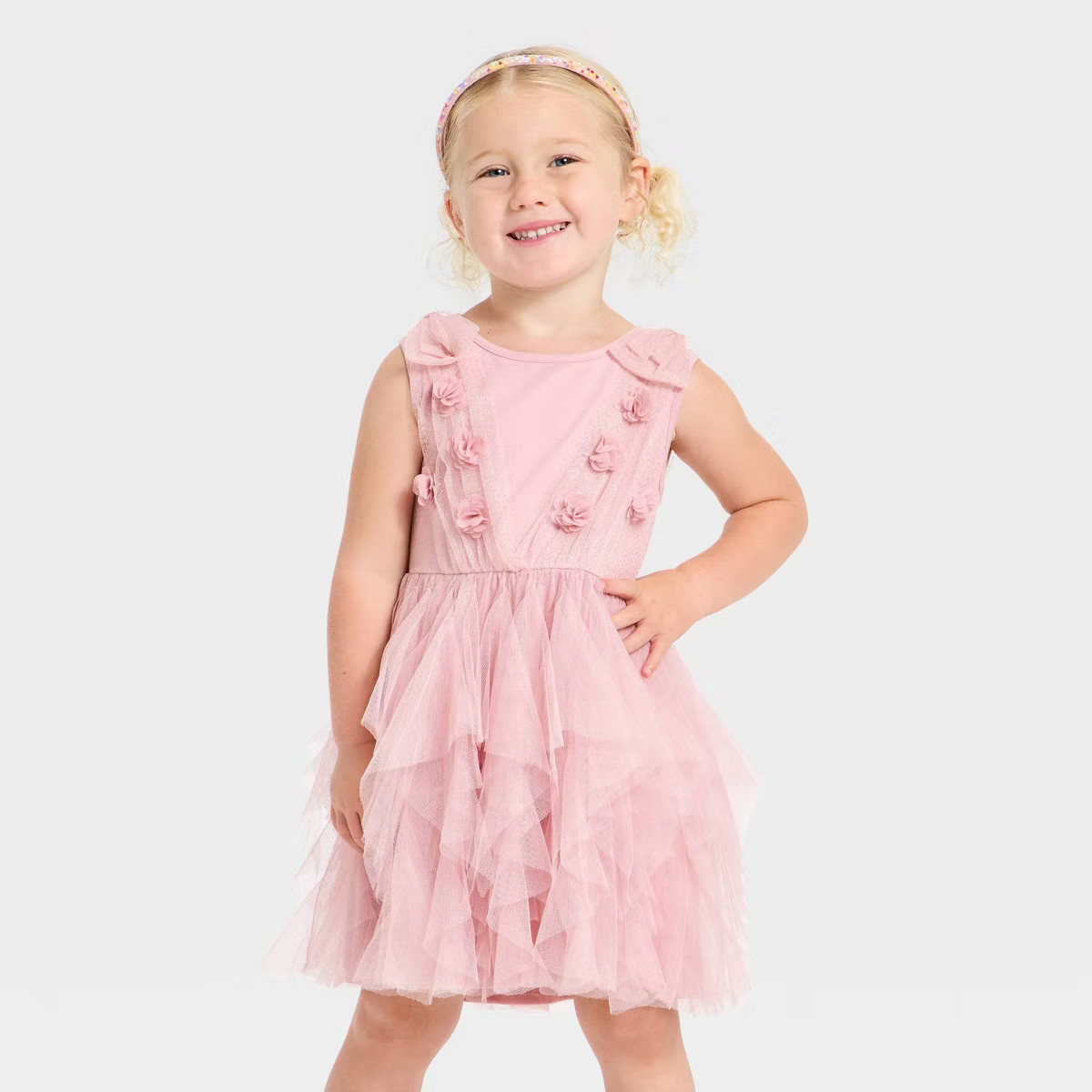 Toddler Girls' Audrey Camille Glitter Tutu Dress - Light Pink | Target