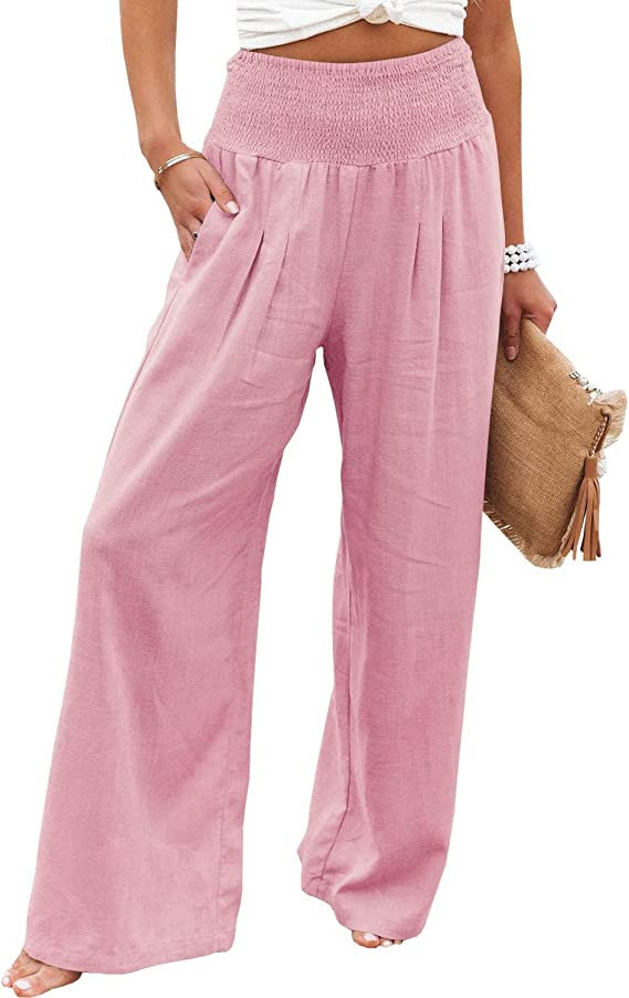 Yanekop Women Yoga Sweatpants Comfy Wide Leg Palazzo Lounge Pants High Waist Joggers with Pockets | Amazon (US)