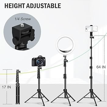 64” Tripod for Cell Phone & Camera, Phone Tripod with Remote and Phone Holder, Sturdy & Stable ... | Amazon (US)