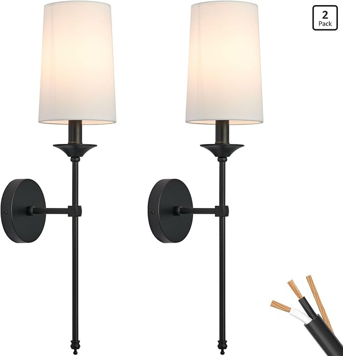 PASSICA DECOR Wall Sconce Set of 2 Hardwired Candle Terrace Wall Light Vintage Lamp for Bedroom L... | Amazon (US)