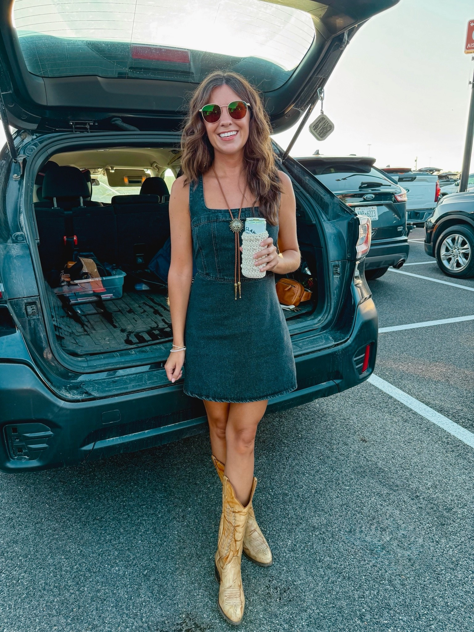 Tim McGraw Concert outfit 🤠👢🎵 

Xs in my denim dress! My boots are secondhand from eBay—linked similar.

#LTKPetite #LTKgrwm #LTKootd