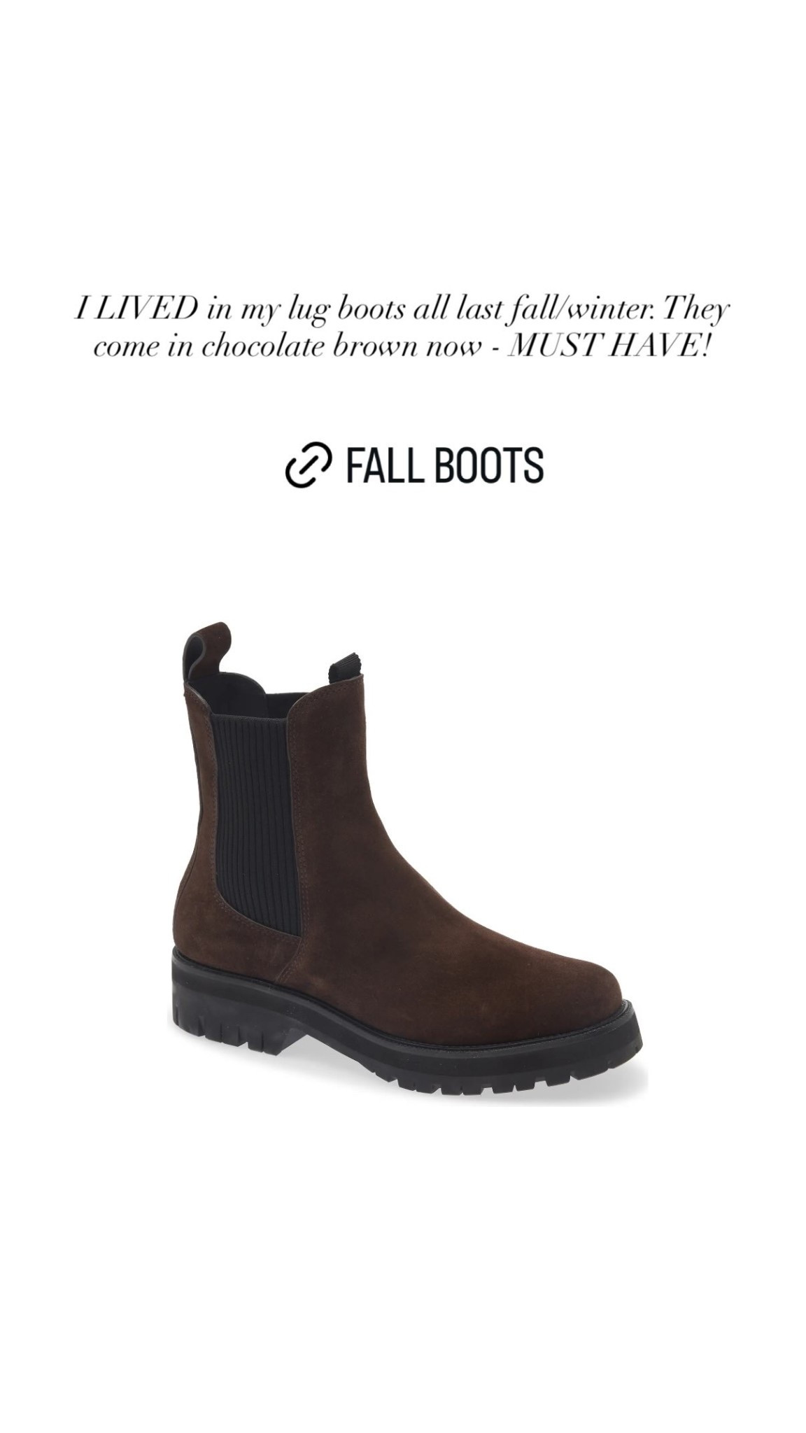 Nordstrom Anniversary Sale! I LIVED in my lug boots all last fall/winter. They come in chocolate brown now!

#LTKSeasonal #LTKstorytime #LTKSaleAlert