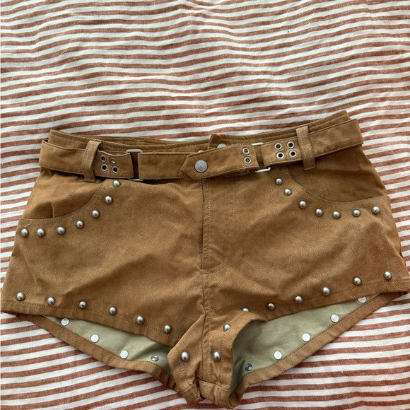 Free People Studded Suede Shorts | Poshmark