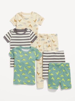 6-Piece Snug-Fit Unisex Printed Pajama Set for Toddler & Baby | Old Navy (US)