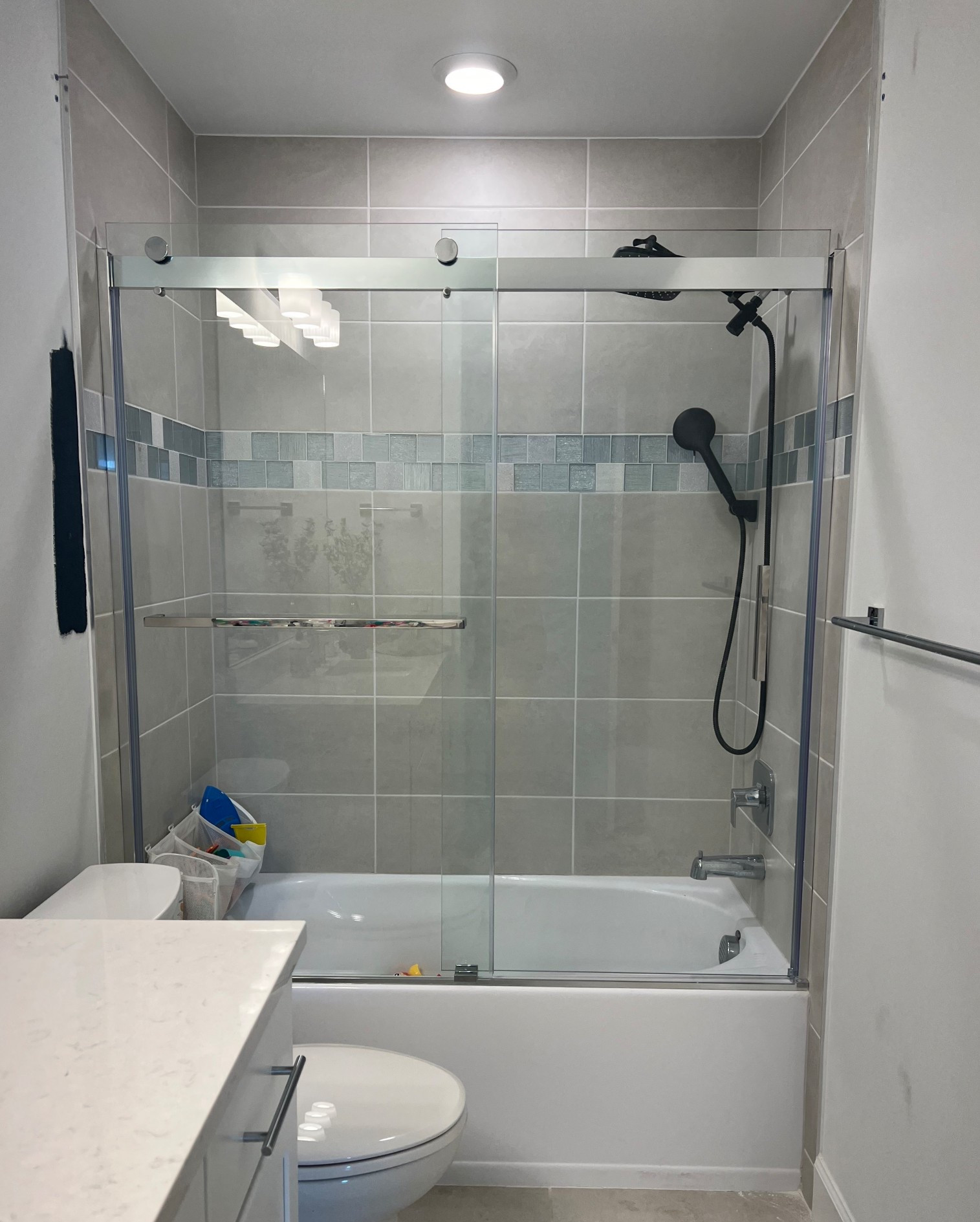 New shower door for the tub. Both doors open, and the doors glide very smooth!

I made the switch from the curtain to a glass door so my kids can splash in the tub without making a huge mess and I’m still able to see them  

#LTKmomlife #LTKKids #LTKHome