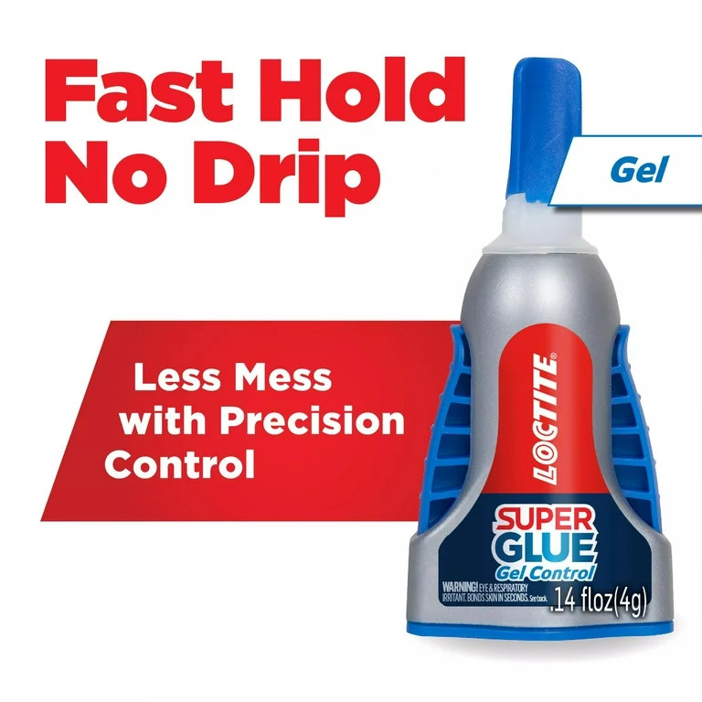 Loctite Super Glue Gel Control, Pack of 1, Clear 0.14 fl oz Bottle | Walmart (US)