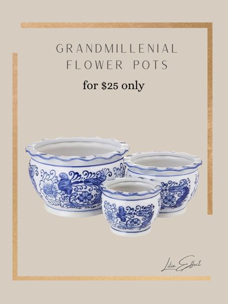 Grand millennial flower pots for $25 with code 30H3YGGD

Blue and white porcelain • decorative plant pots • indoor pots • art deco • Amazon finds 

#LTKsalealert #LTKhome