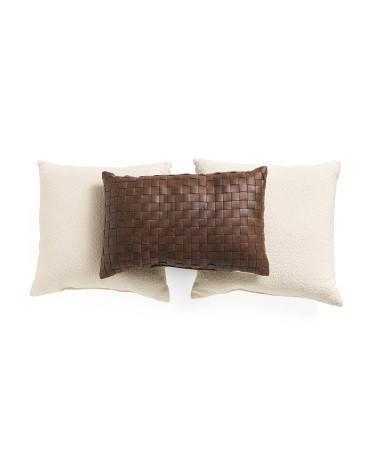 3pk Boucle And Woven Pillow Set | TJ Maxx