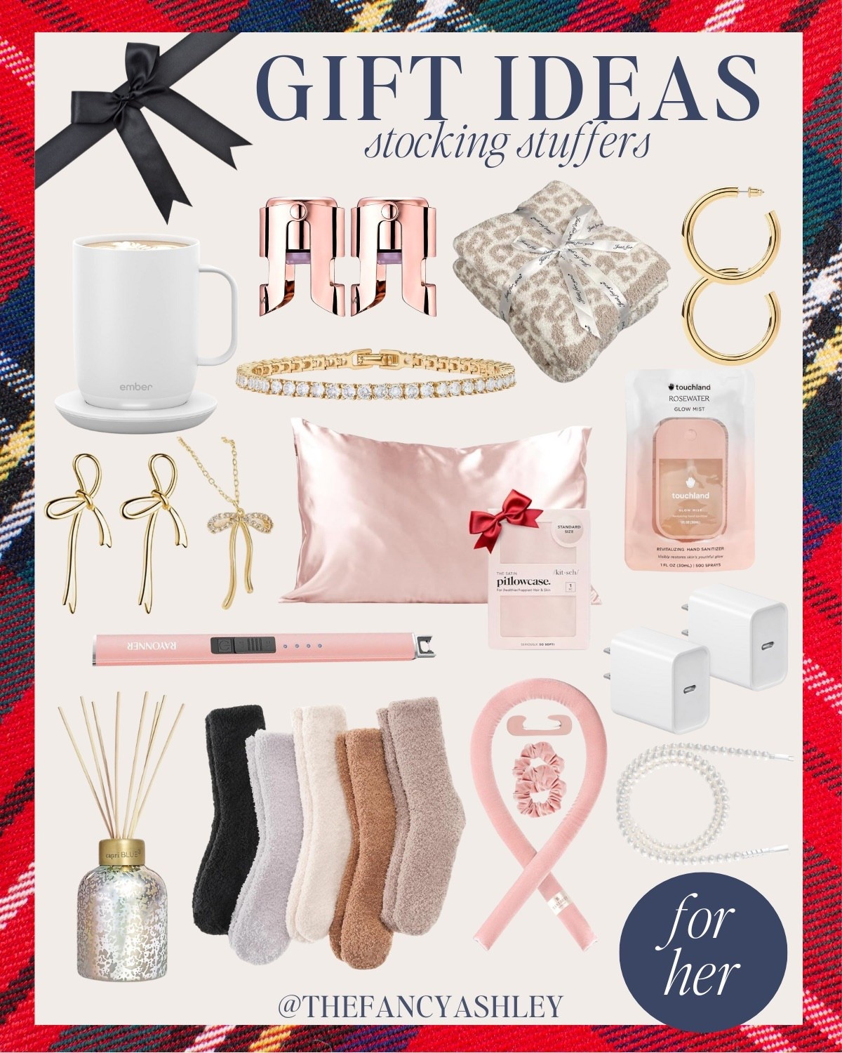 These stocking stuffers for her are SO good—cozy vibes, cute jewelry, and even a pearl charging cord (because we need our phones charged in style). All from @amazon.

#LTKGiftGuide #LTKHoliday #LTKSeasonal