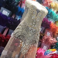 Sale Crystal Beaded Rhinestone Dress Bodice Applique With Mesh, Ab Formal Wedding Prom Rhinestone, Brd-002 | Etsy (US)