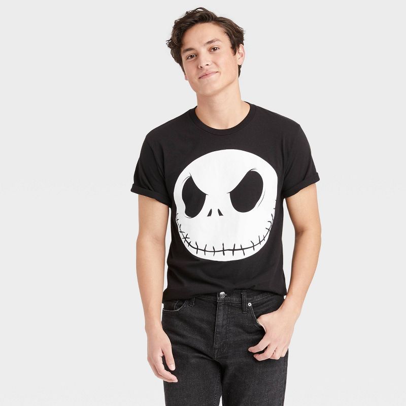 Men's Disney Jack Skellington Short Sleeve Graphic T-Shirt - Black | Target