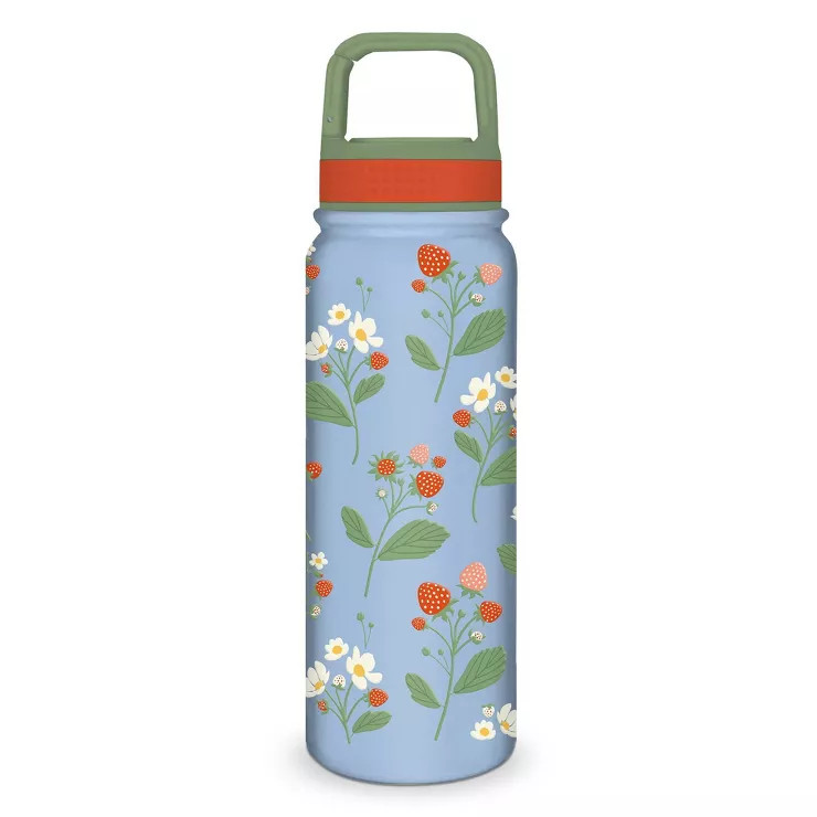 OCS Designs 20oz Stainless Steel Water Bottle Lavender with Strawberries | Target