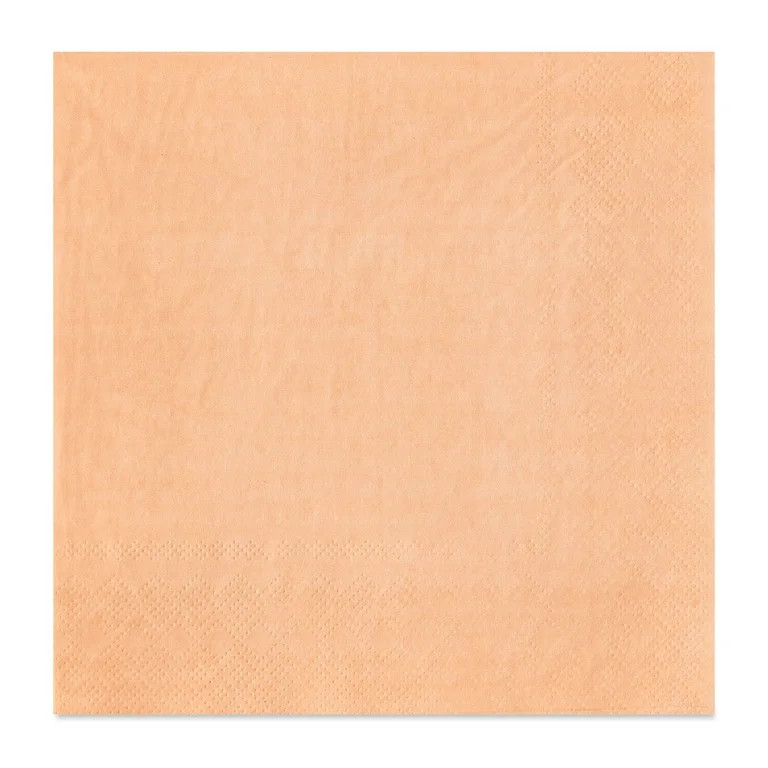 6.5" x 6.5" Disposable Peach Paper Napkins, 24 Count, by Way To Celebrate | Walmart (US)