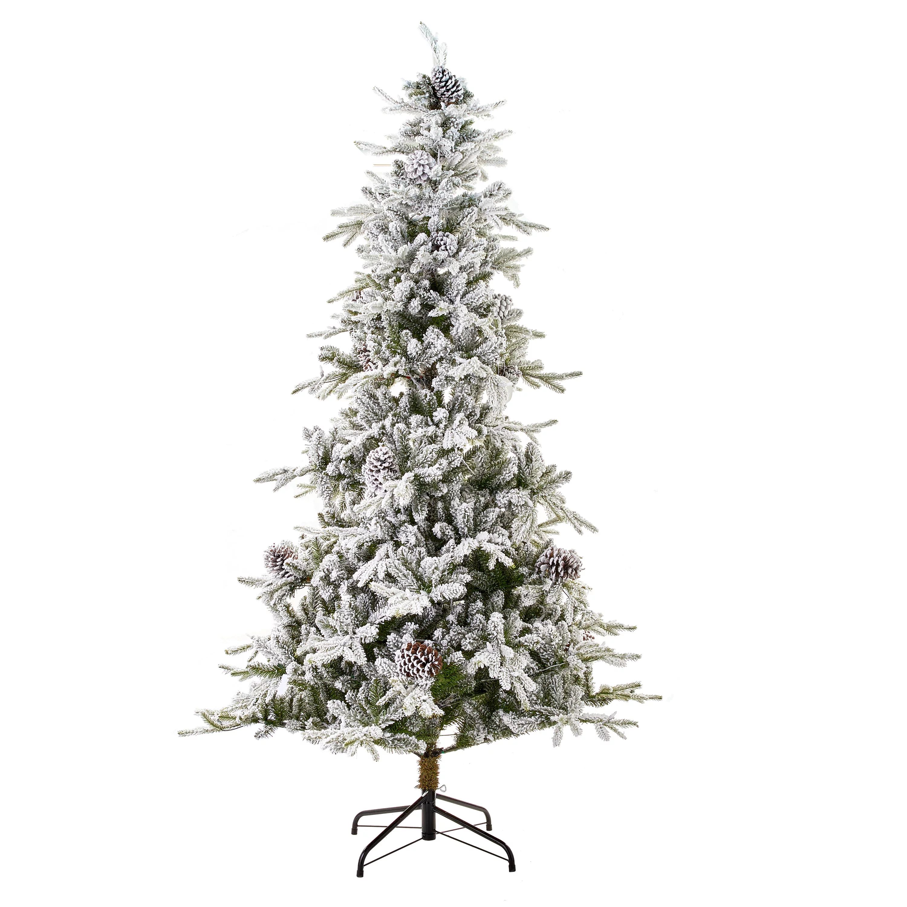 Holiday Time 7.5ft Pre-Lit Flocked Sierra Christmas Tree, Warm White LED, Green, 7.5' - Walmart.c... | Walmart (US)