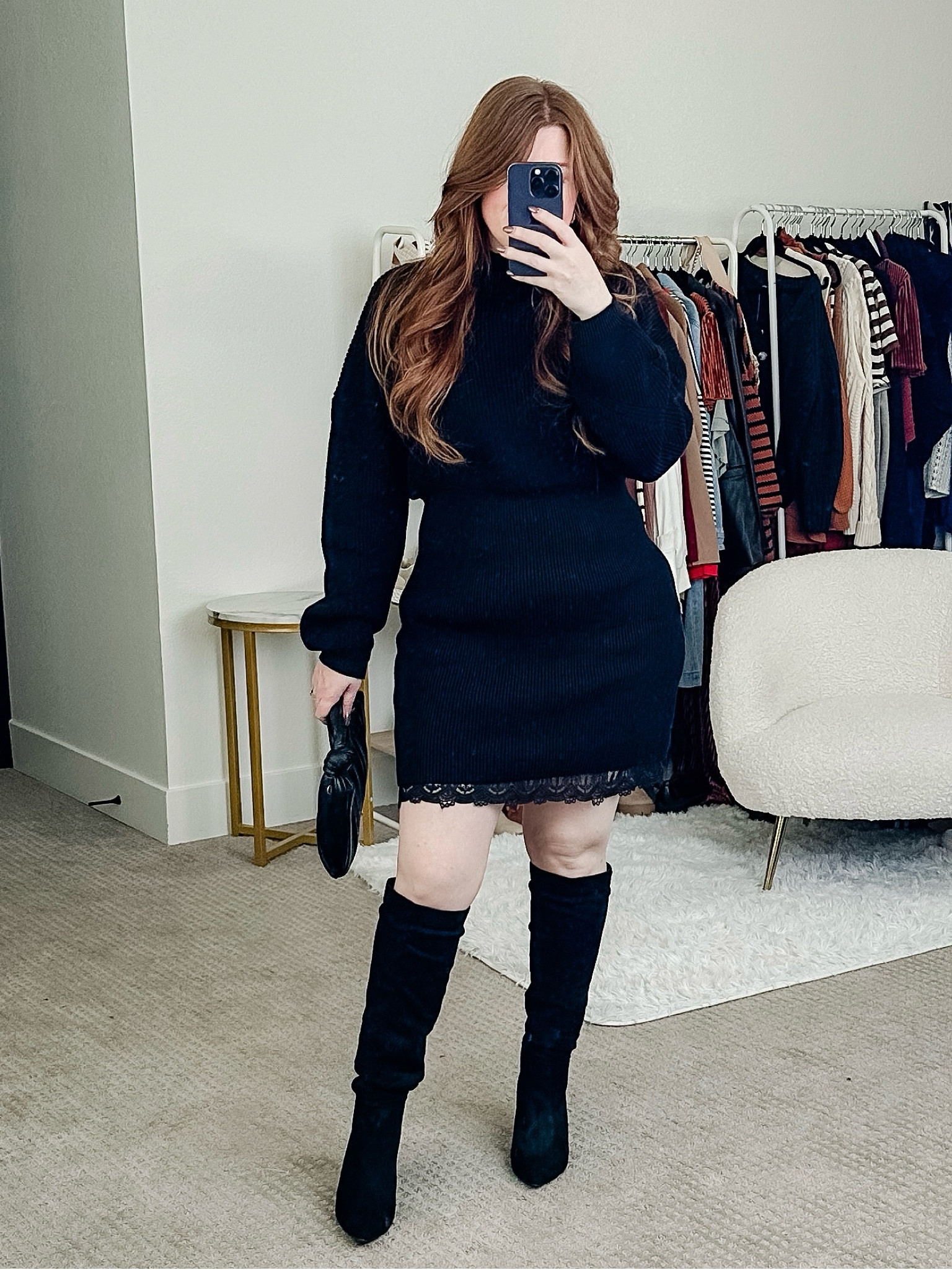 Amazon sweater dress hack! Add a lace slip! 

Date night outfit. 

#LTKstyletip #LTKfindsunder50 #LTKsalealert