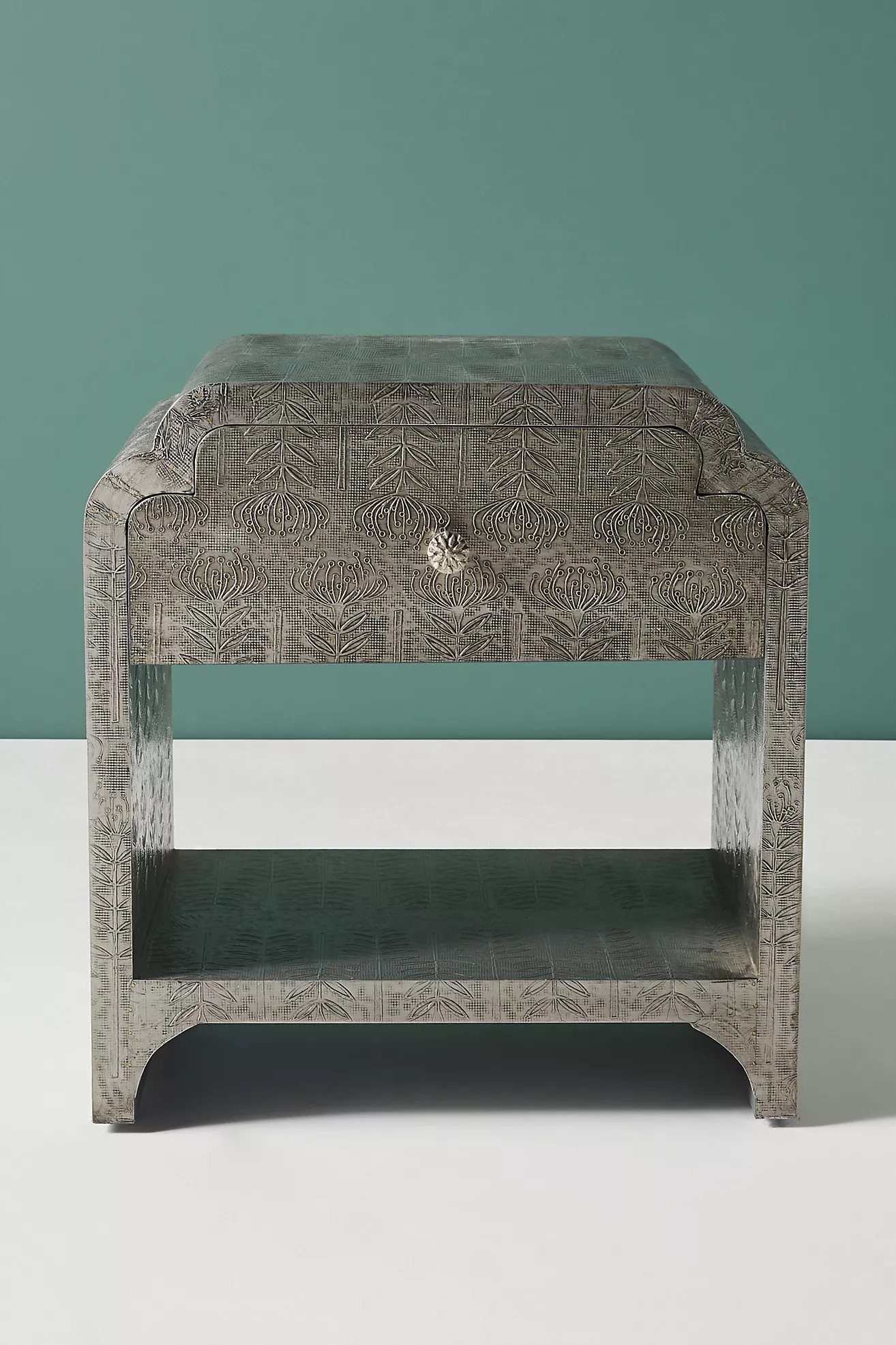 Hand-Embossed Lotus Nightstand | Anthropologie (US)