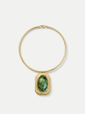 Turquoise Cabochon Collar Necklace | Veronica Beard