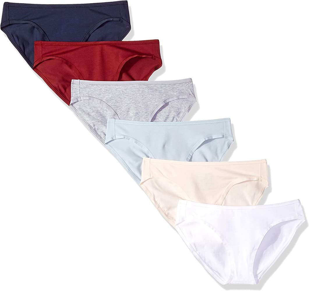 Amazon Essentials Women's Cotton Bikini Brief Underwear (Available in Plus Size), Multipacks | Amazon (US)