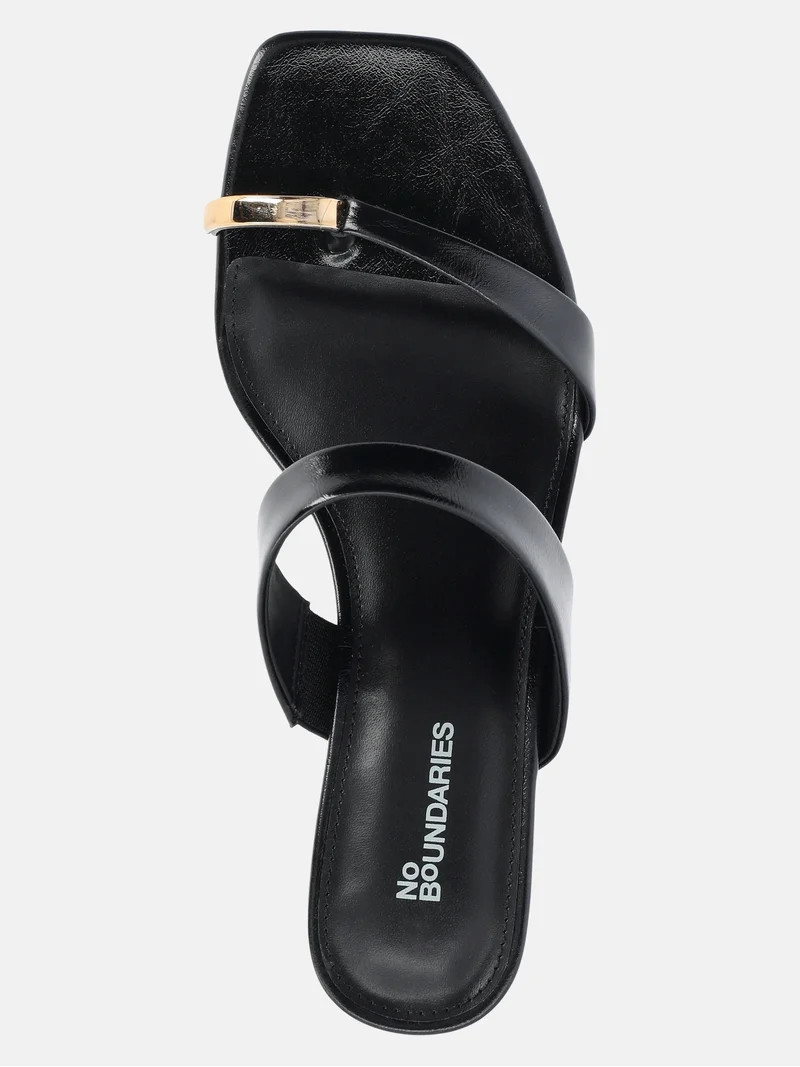 No Boundaries Embellished Toe Ring Sandals, Women's - Walmart.com | Walmart (US)