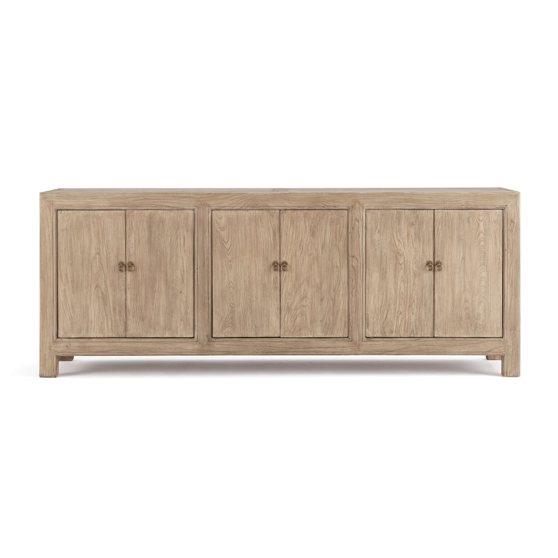 EM Wabi-Sabi Rustic Reclaimed Wood 6-Door Storage Credenza | Eternity Modern