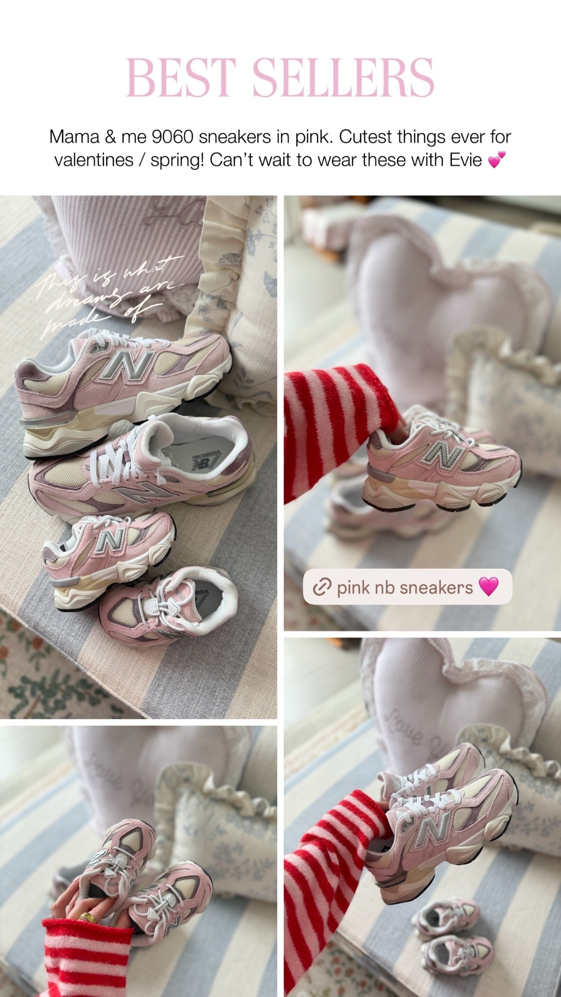 New balance 9060s in pink for toddler girl and mama // so cute!! Love for spring. This color is stunning IRL! 

Spring sneakers, everyday sneakers, lifestyle sneakers 

#LTKootd #LTKValentine #LTKmomlife