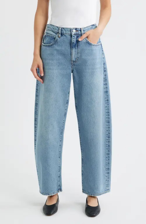 FRAME Low Slung Barrel Leg Jeans in Dollhouse at Nordstrom, Size 31 | Nordstrom