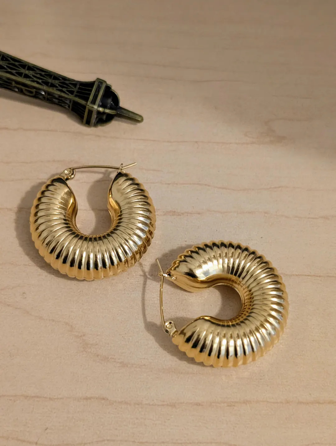 Gold Spiral Hoop Earrings – Hypoallergenic & Tarnish Free, Unique Twisted Hoops, Waterproof Jew... | Etsy (US)