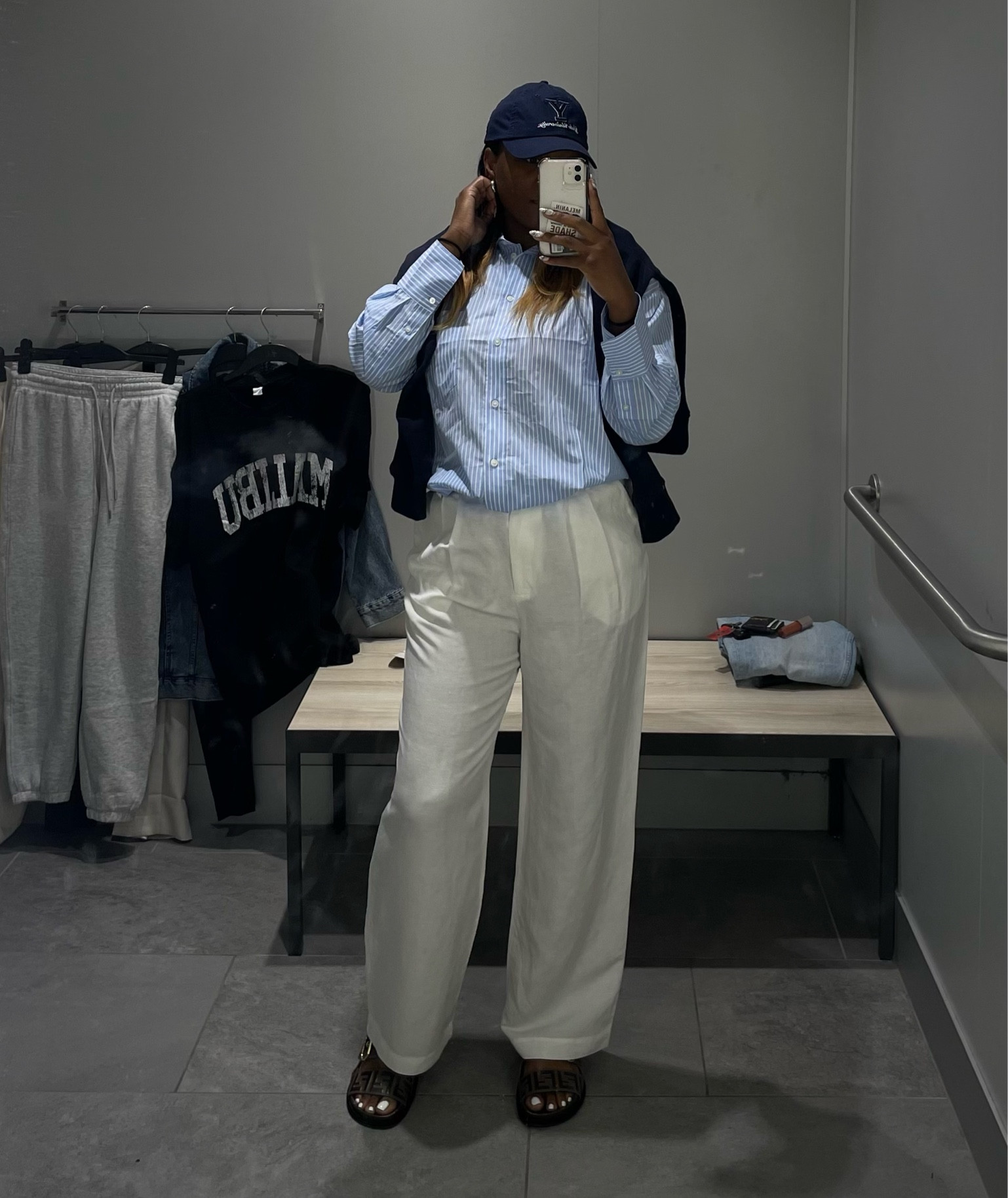 Chic minimal style, Capsule wardrobe, Work outfits, Elevated casual, Casual chic outfit, Striped shirt, Wide leg trousers, H&M 

#LTKunder50 #LTKworkwear #LTKstyletip