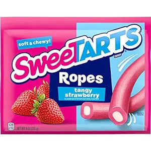SweeTARTS Soft & Chewy Ropes Candy, Tangy Strawberry, 9 Ounce | Amazon (US)
