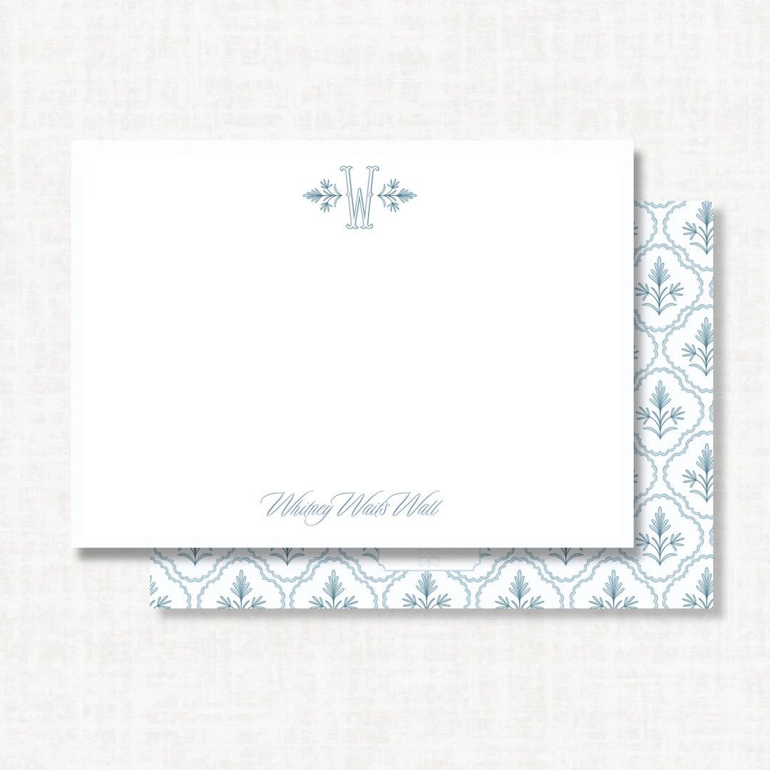 Custom Coastal Pattern Stationery, Personalized Notecards, Note Cards, Personalized Gifts, Mother... | Etsy (US)