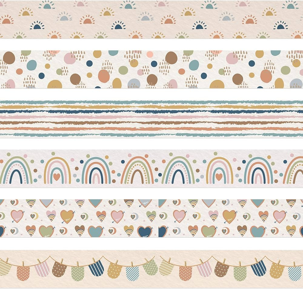118 Feet Classroom Bulletin Board Borders, Colorful Die Cut Border Trim Scalloped Classroom Borde... | Amazon (US)