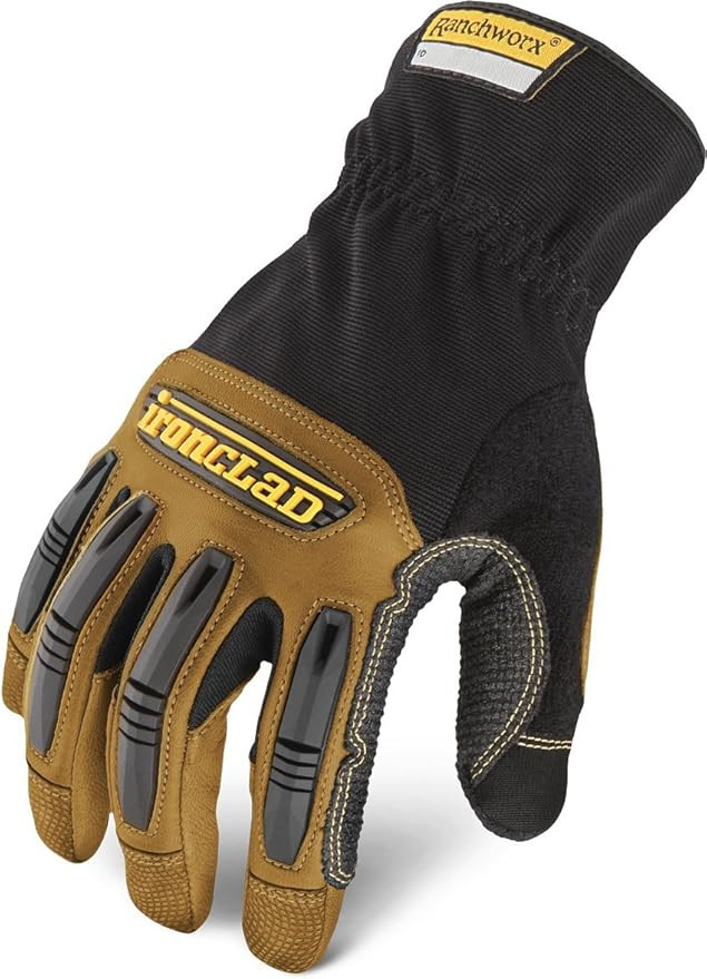 Ironclad Ranchworx Work Gloves RWG2, Premier Leather Work Glove, Performance Fit, Durable, Machin... | Amazon (US)