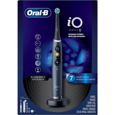 Oral-B iO Series 9 Electric Toothbrush with 4 Brush Heads, Black Onyx | Shoppers Drug Mart - Beauty